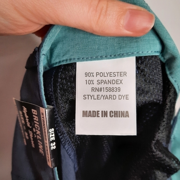 Brickline Navy Yarn Hybird Shorts 32 NWT - Picture 6 of 8